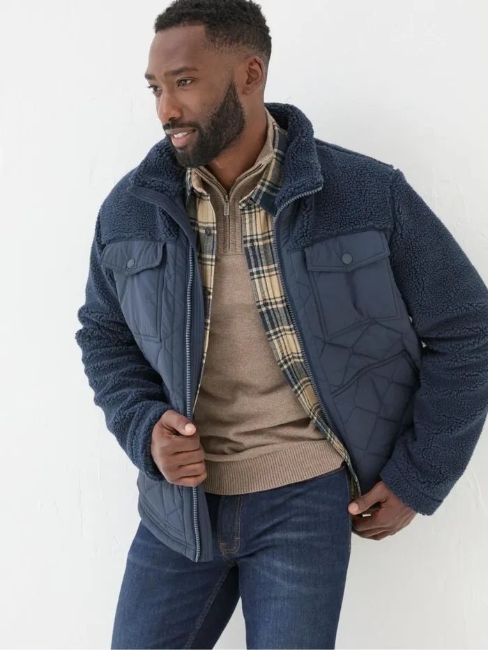 Fat Face Coats and Jackets Blue Navy Calgary Borg Jacket 8211 Men