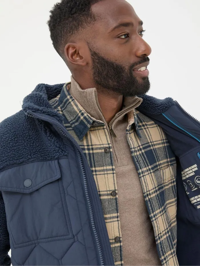 Fat Face Coats and Jackets Blue Navy Calgary Borg Jacket 8211 Men