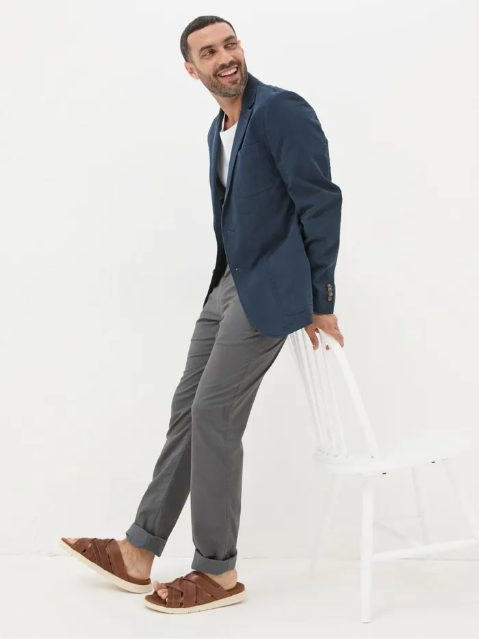 Fat Face Coats and Jackets Chilworth Blue Cotton Blazer 8211 Men