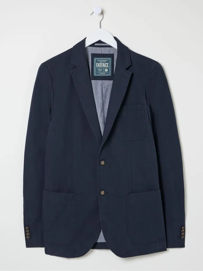 Fat Face Coats and Jackets Chilworth Blue Cotton Blazer 8211 Men