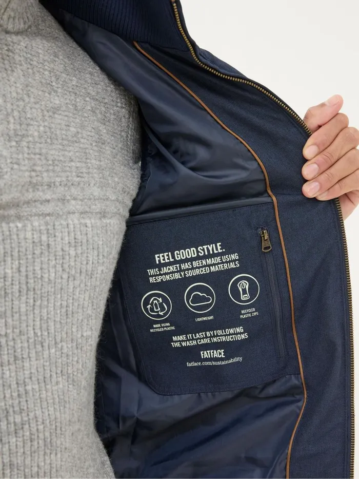 Fat Face Coats and Jackets Exmouth Navy Blue Quilted Gilet 8211 Men