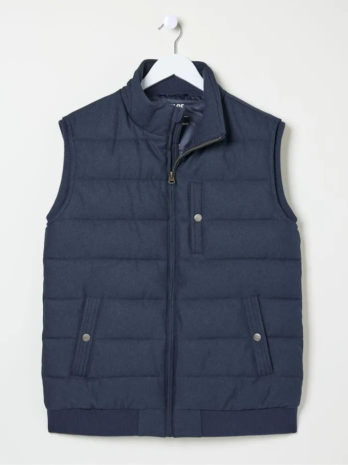 Fat Face Coats and Jackets Exmouth Navy Blue Quilted Gilet 8211 Men