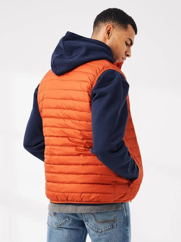 Fat Face Coats and Jackets Falmouth Orange Puffer Gilet 8211 Men