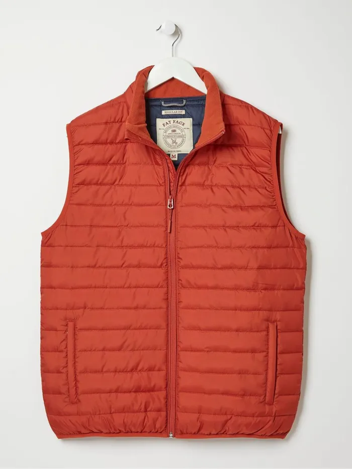 Fat Face Coats and Jackets Falmouth Orange Puffer Gilet 8211 Men