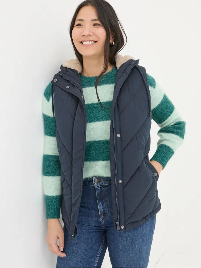 Fat Face Coats and Jackets Gem Navy Puffer Gilet 8211 Women