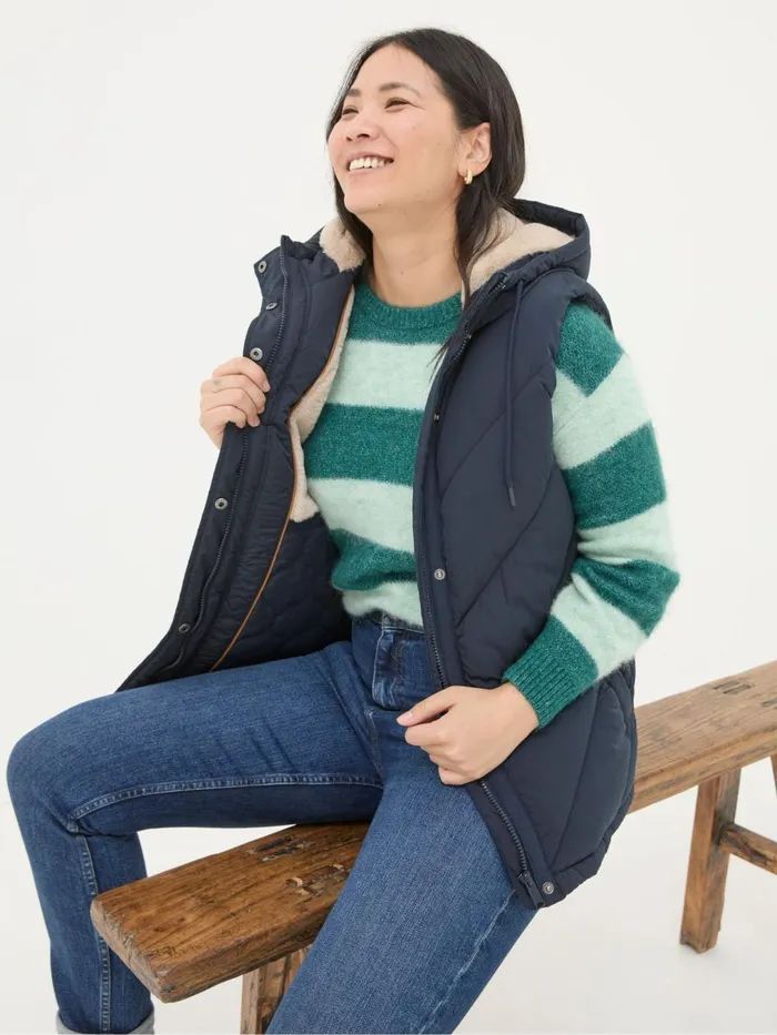 Fat Face Coats and Jackets Gem Navy Puffer Gilet 8211 Women