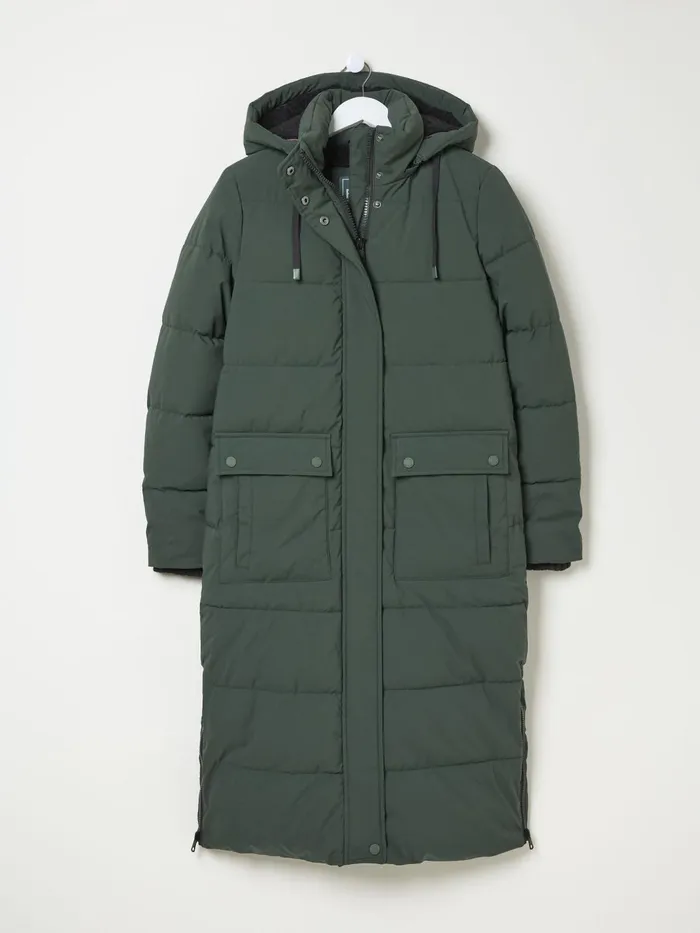 Fat Face Coats and Jackets Harley Green Long Puffer Coat 8211 Women