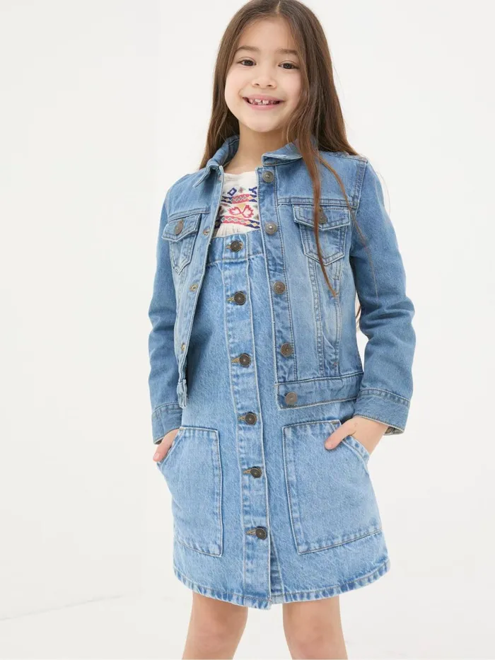 Fat Face Coats and Jackets Light Blue Plain Denim Jacket 8211 Kids