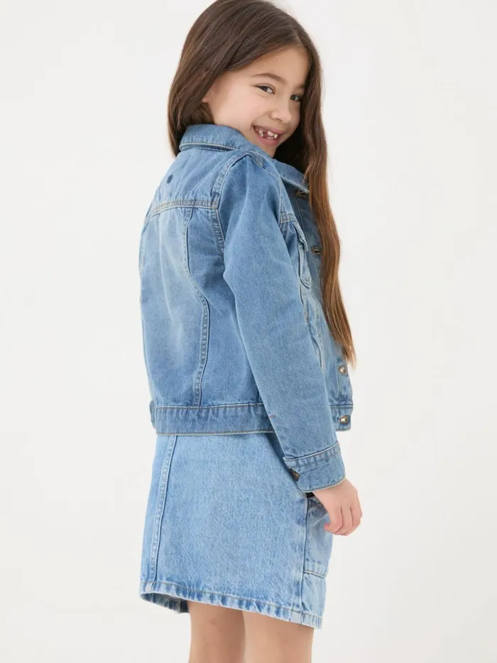Fat Face Coats and Jackets Light Blue Plain Denim Jacket 8211 Kids