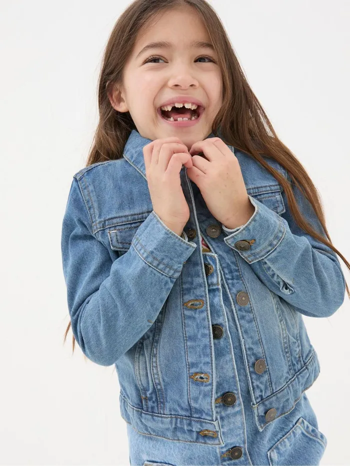 Fat Face Coats and Jackets Light Blue Plain Denim Jacket 8211 Kids