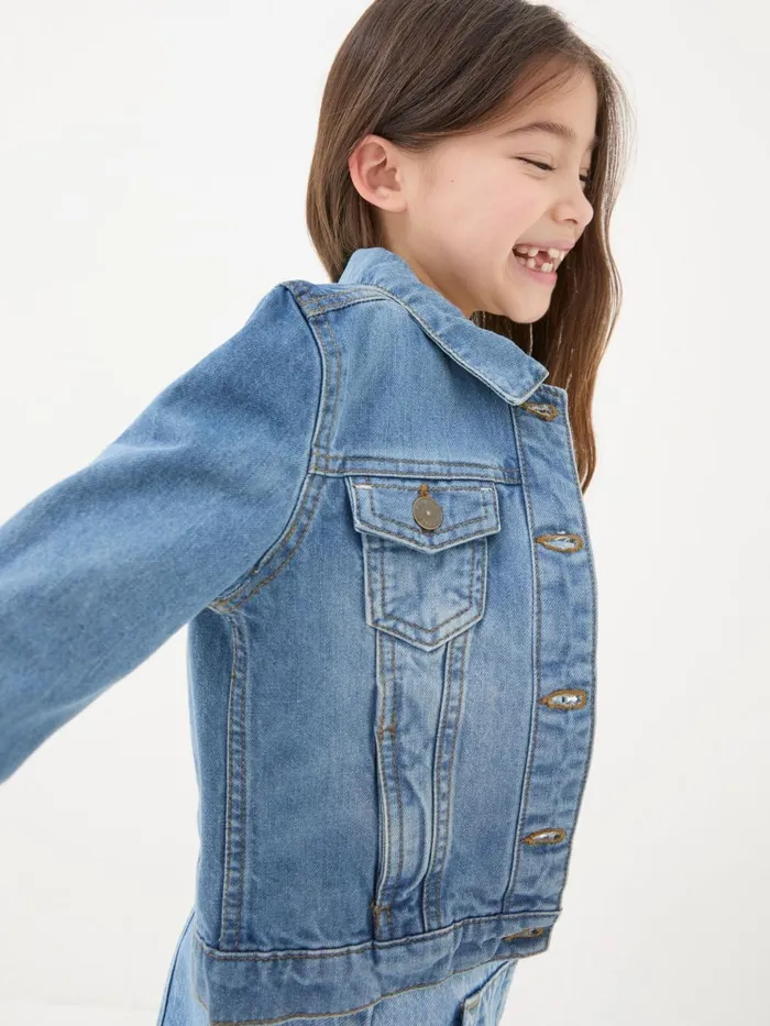 Fat Face Coats and Jackets Light Blue Plain Denim Jacket 8211 Kids