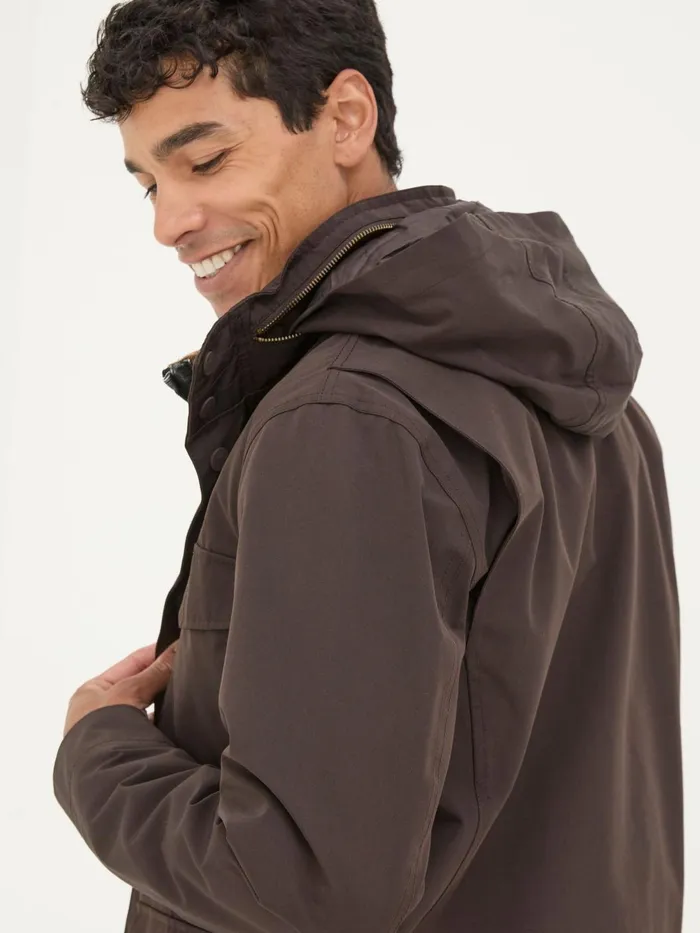 Fat Face Coats and Jackets Truro Dark Brown Waterproof Jacket 8211 Men