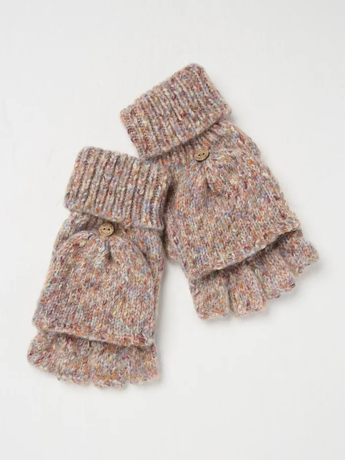 Fat Face Gloves Natural Nep Overflap Gloves 8211 Women
