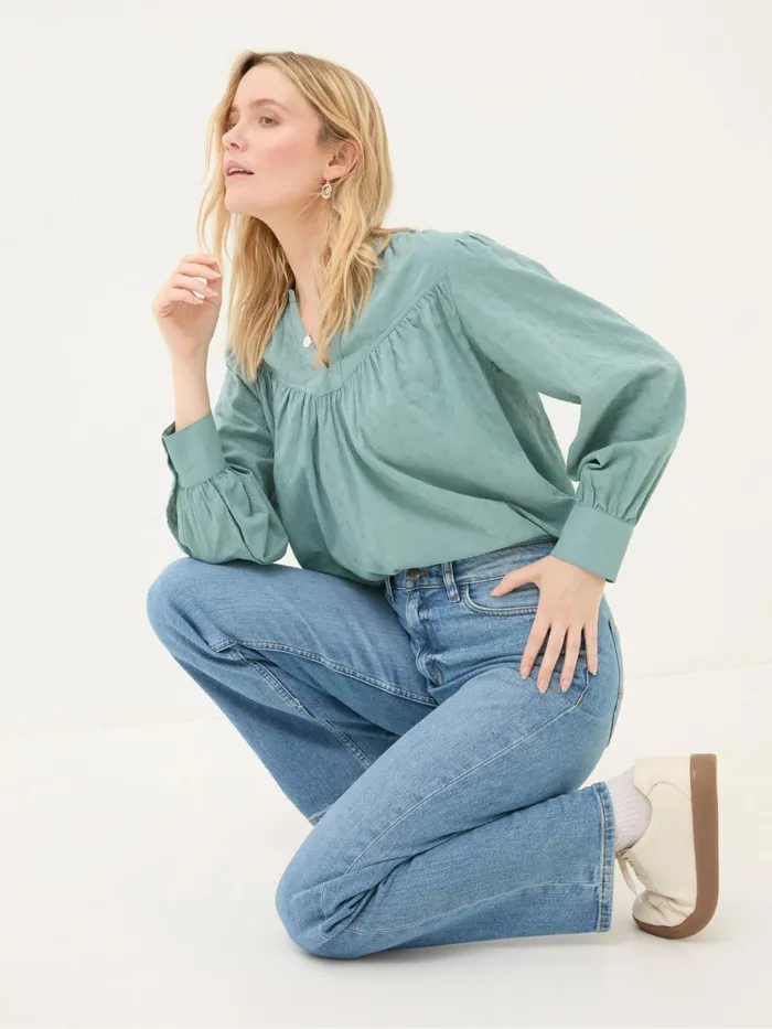Fat Face Jeans Carmel Light Vintage Blue Comfort Stretch Straight Jeans 8211 Women