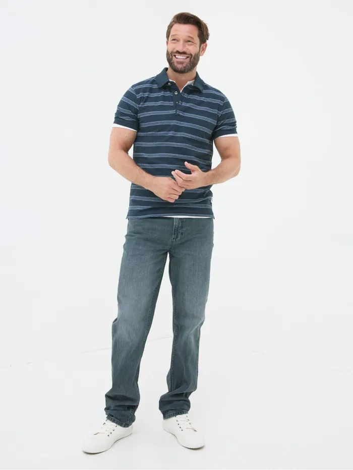 Fat Face Jeans Dark Teal Blue Straight Fit Jeans 8211 Men
