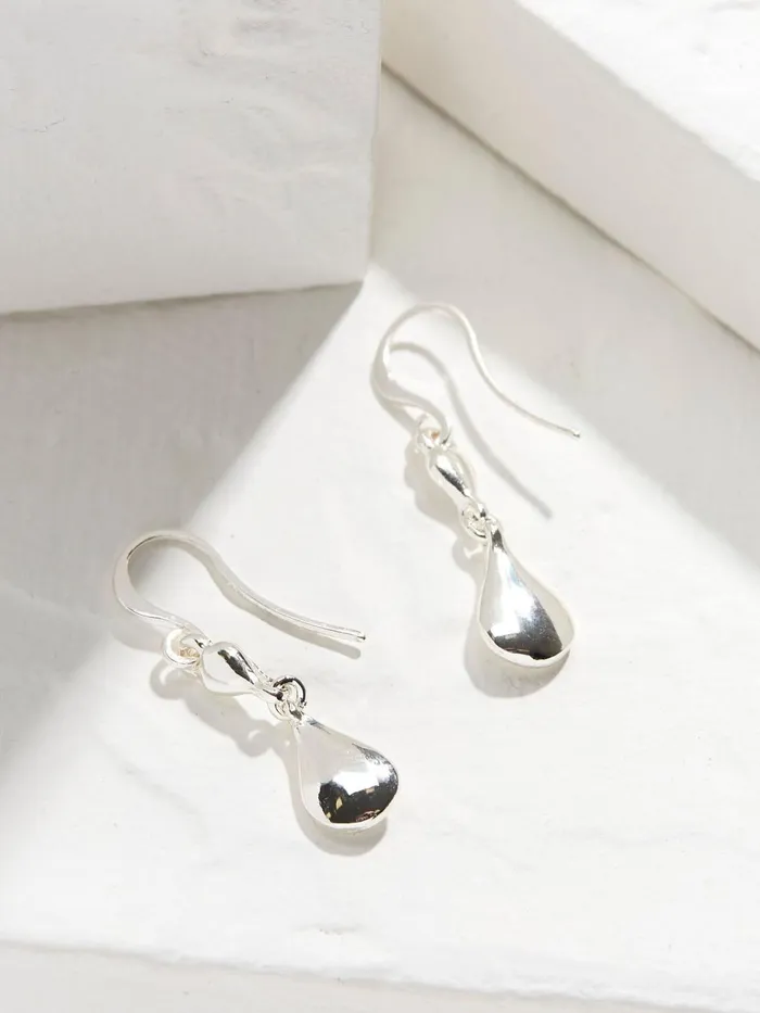 Fat Face Jewellery Silver Abstract Drop Earrings 8211 Women