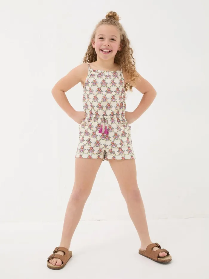 Fat Face Jumpsuits and Playsuits Amelia Geo Print Natural Print Playsuit 8211 Kids