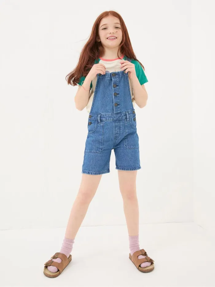 Fat Face Jumpsuits and Playsuits Blue Denim Shortie Dungarees 8211 Kids