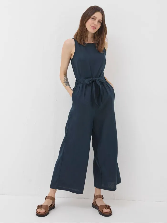Fat Face Jumpsuits and Playsuits Liz Blue Linen Jumpsuit 8211 Women