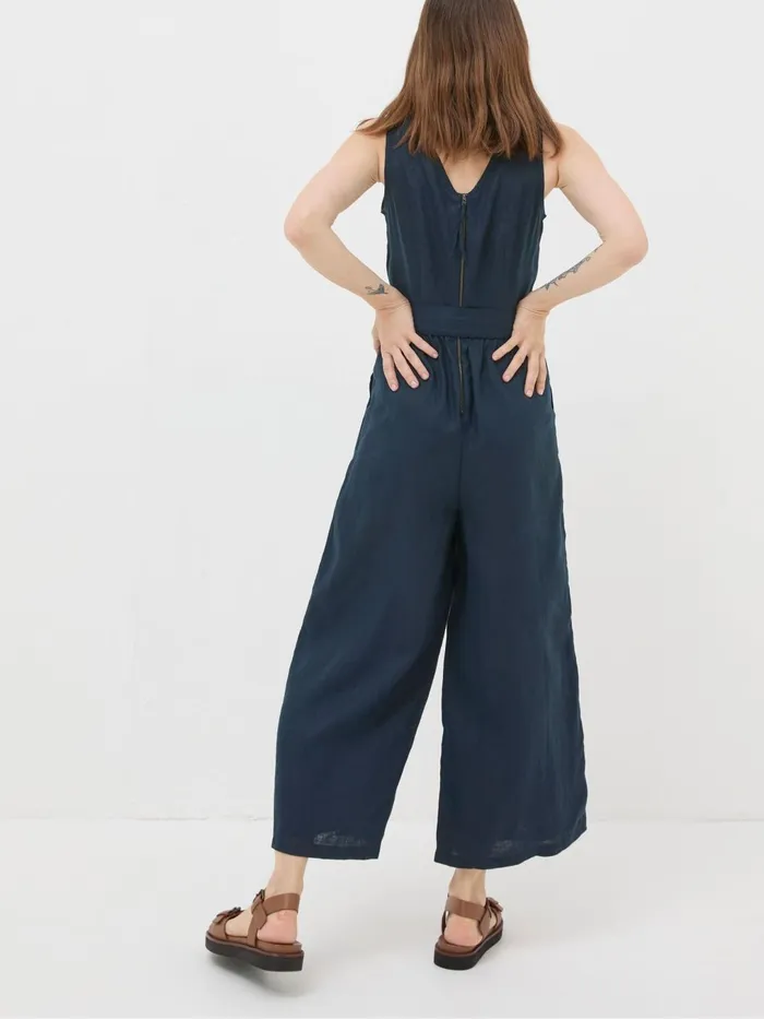 Fat Face Jumpsuits and Playsuits Liz Blue Linen Jumpsuit 8211 Women