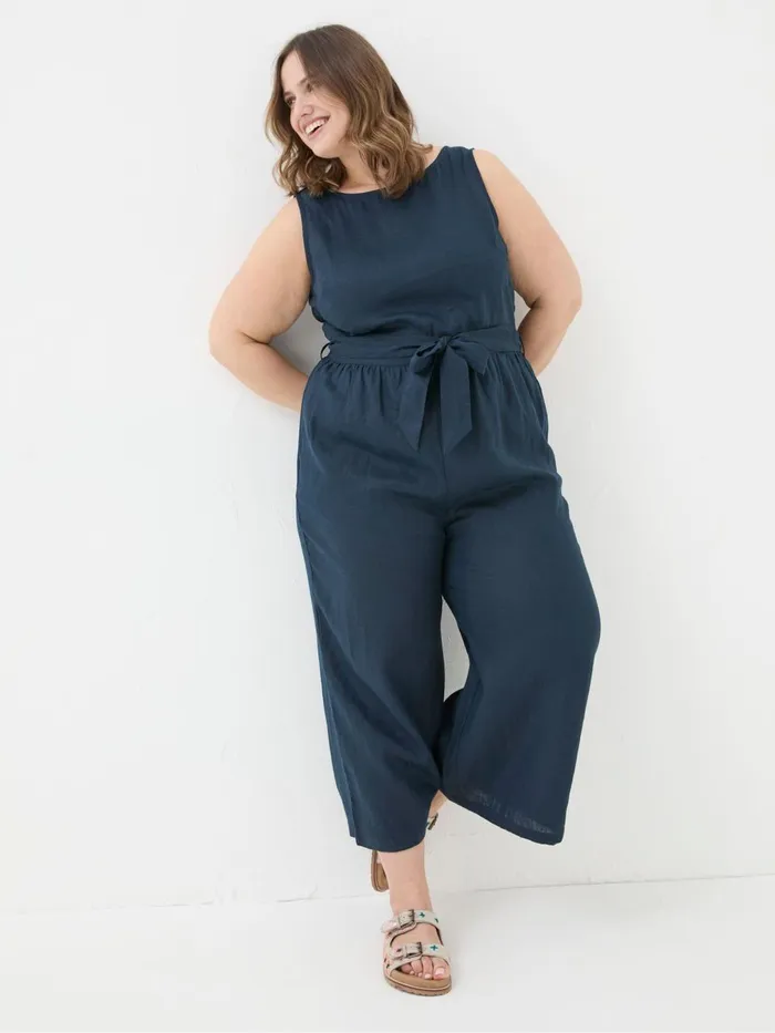 Fat Face Jumpsuits and Playsuits Liz Blue Linen Jumpsuit 8211 Women