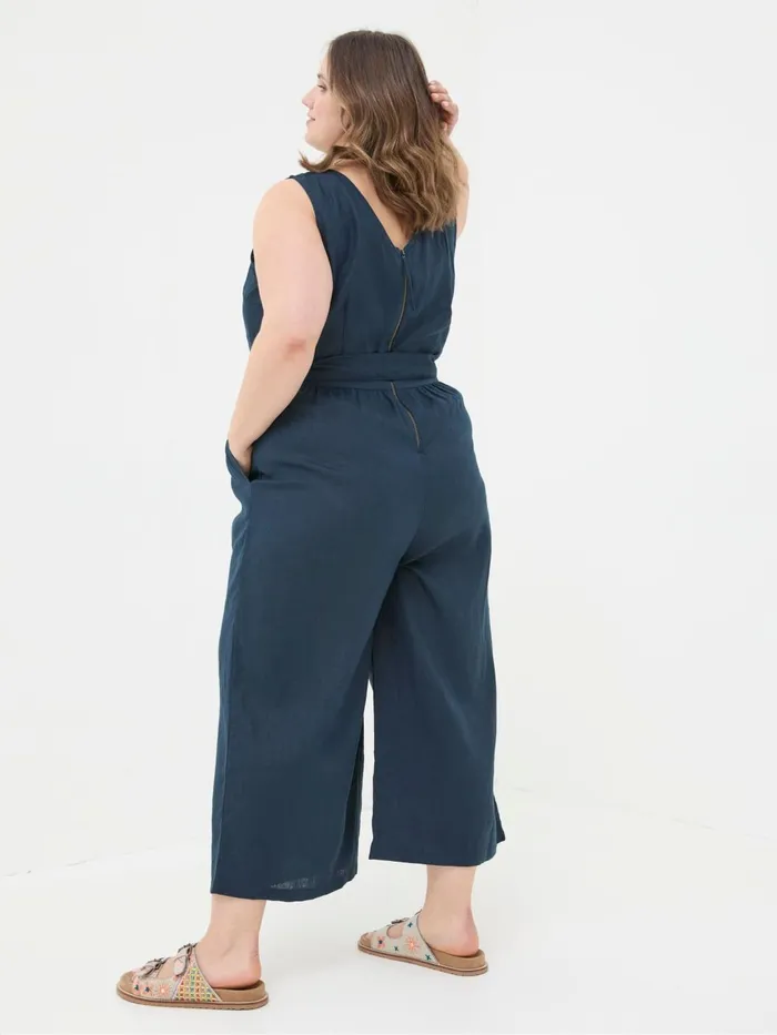 Fat Face Jumpsuits and Playsuits Liz Blue Linen Jumpsuit 8211 Women