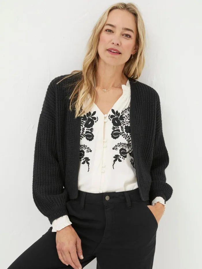 Fat Face Knitwear Anna Black Cardigan 8211 Women