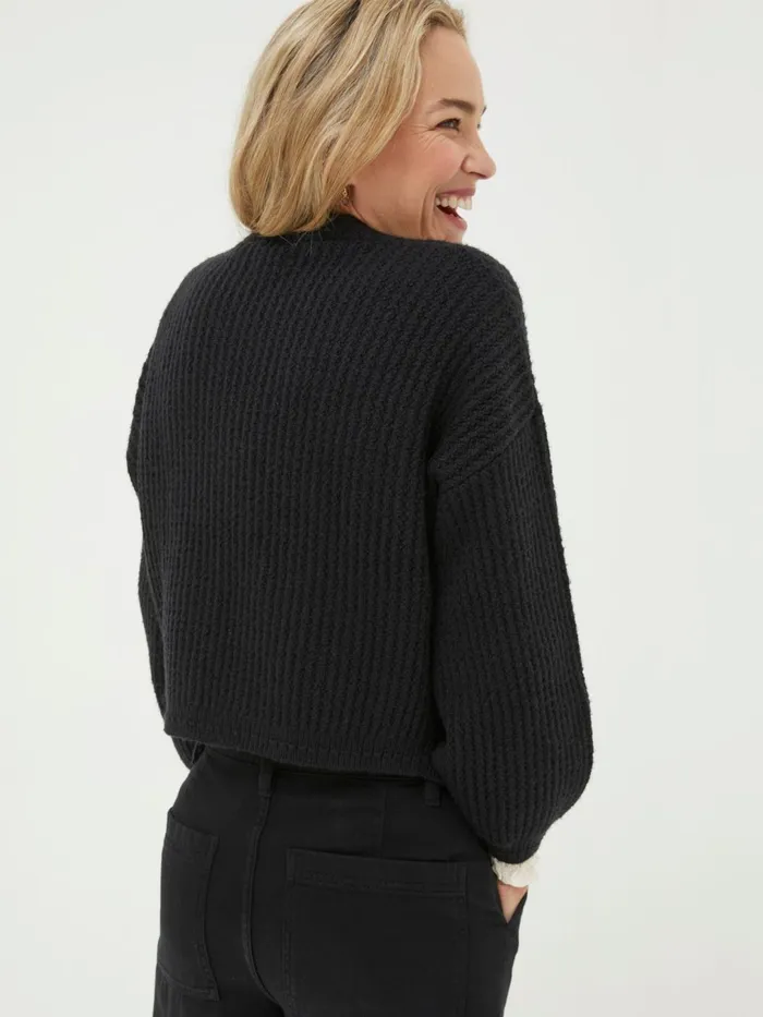 Fat Face Knitwear Anna Black Cardigan 8211 Women