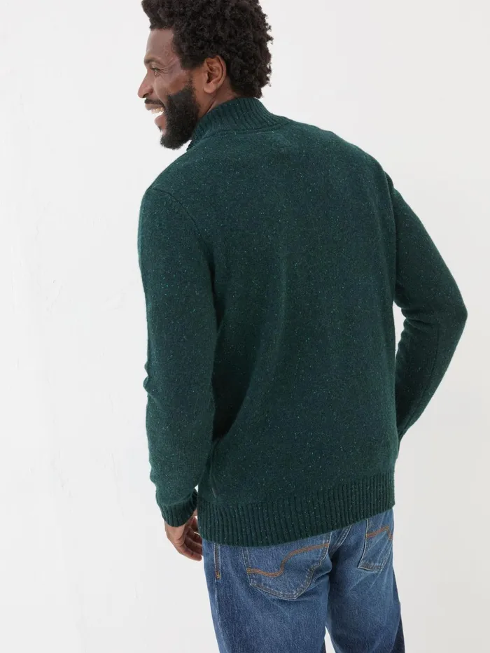 Fat Face Knitwear Dark Green Lambswool Half Neck Jumper 8211 Men