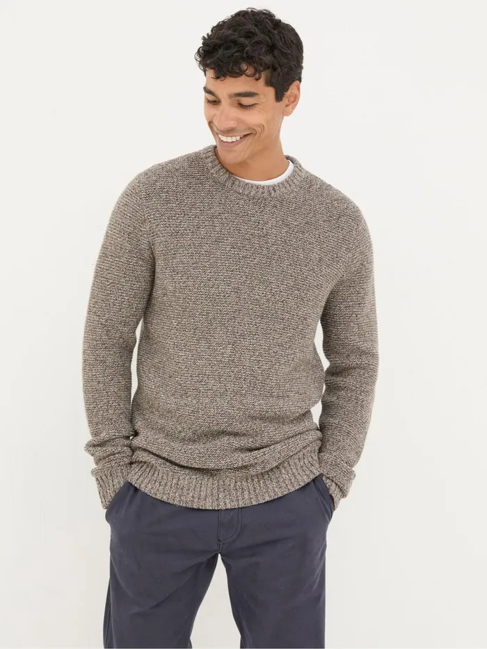 Fat Face Knitwear Hove Natural Crew Neck Jumper 8211 Men