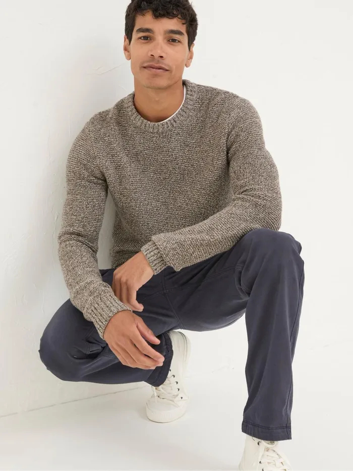 Fat Face Knitwear Hove Natural Crew Neck Jumper 8211 Men