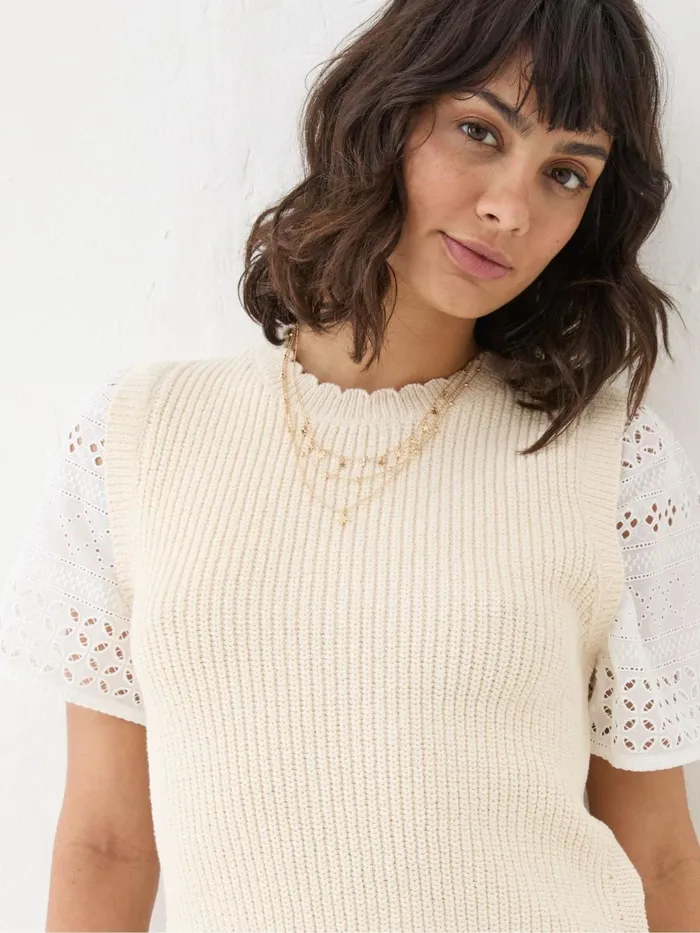 Fat Face Knitwear Ivory Lia 2 In 1 Tank 8211 Women