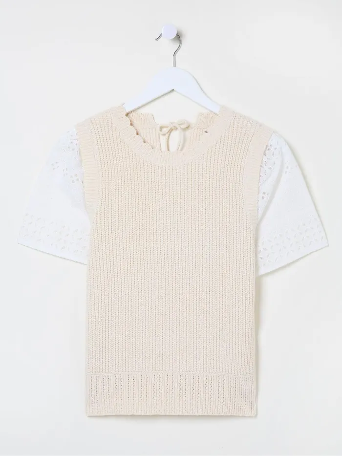 Fat Face Knitwear Ivory Lia 2 In 1 Tank 8211 Women