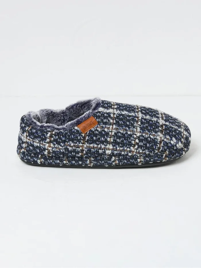 Fat Face Pyjamas and Nightwear Arthur Navy Blue Check Mules 8211 Men