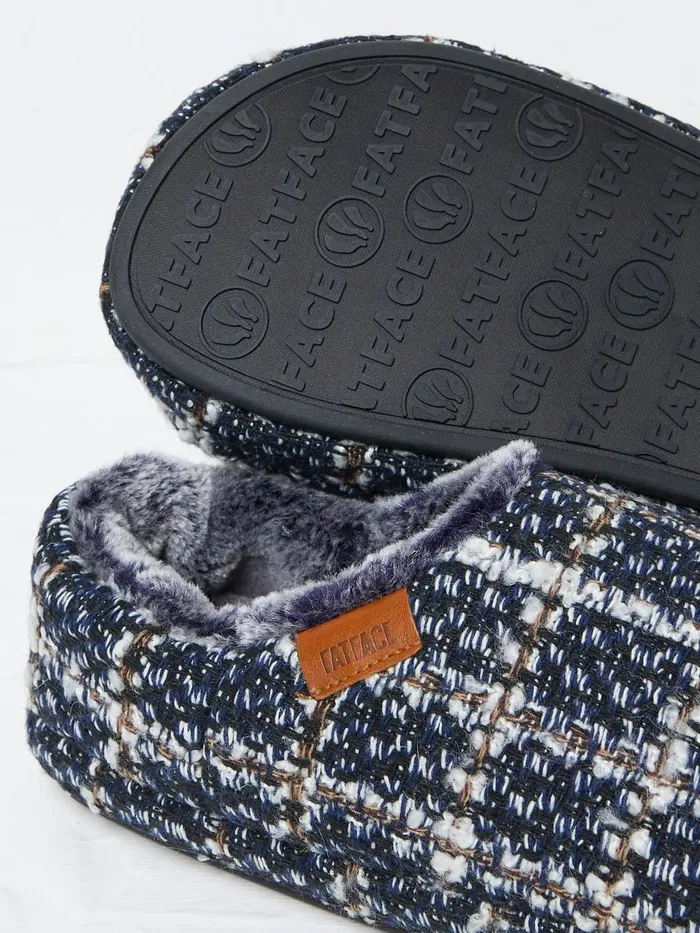 Fat Face Pyjamas and Nightwear Arthur Navy Blue Check Mules 8211 Men