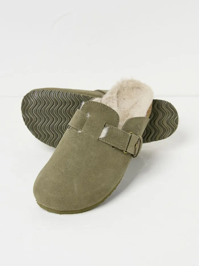 Fat Face Pyjamas and Nightwear Elsie Khaki Green House Shoes 8211 Women