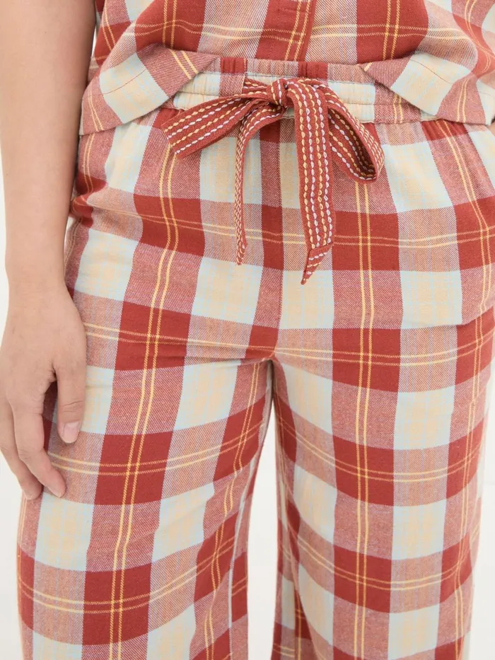 Fat Face Pyjamas and Nightwear Lola Red Multi Check Pyjama Bottoms 8211 Women