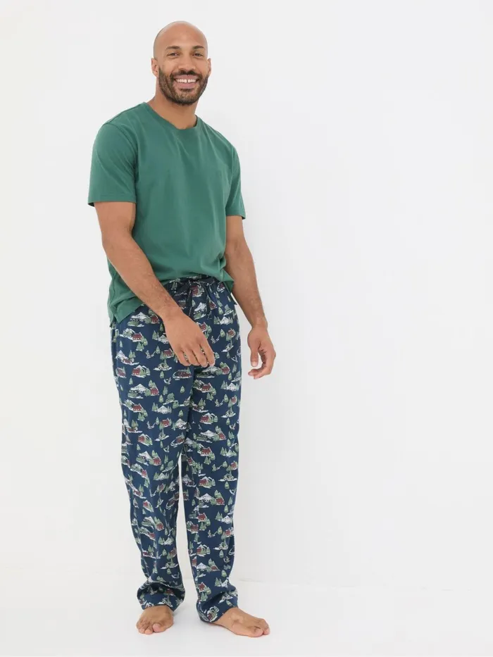 Fat Face Pyjamas and Nightwear Navy Blue Jeep Print Pyjamas 8211 Men