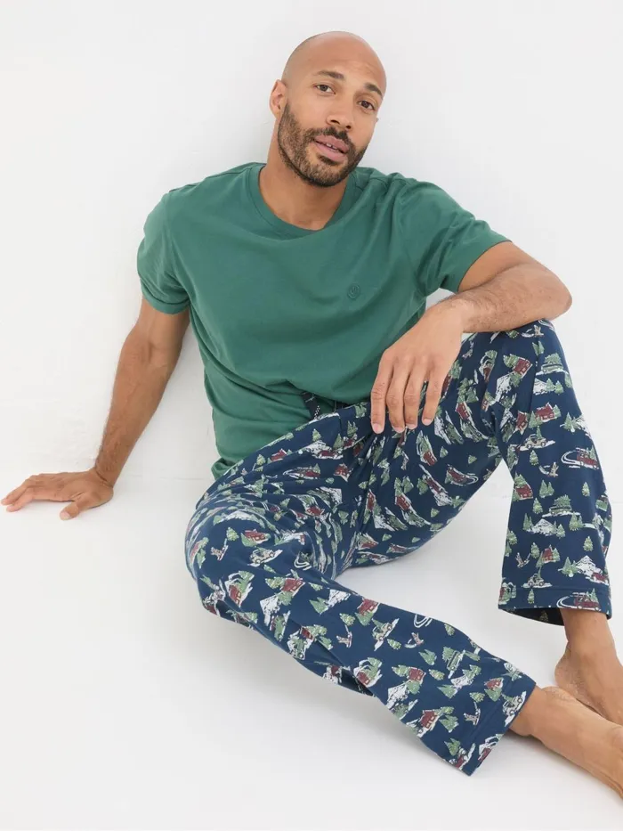 Fat Face Pyjamas and Nightwear Navy Blue Jeep Print Pyjamas 8211 Men