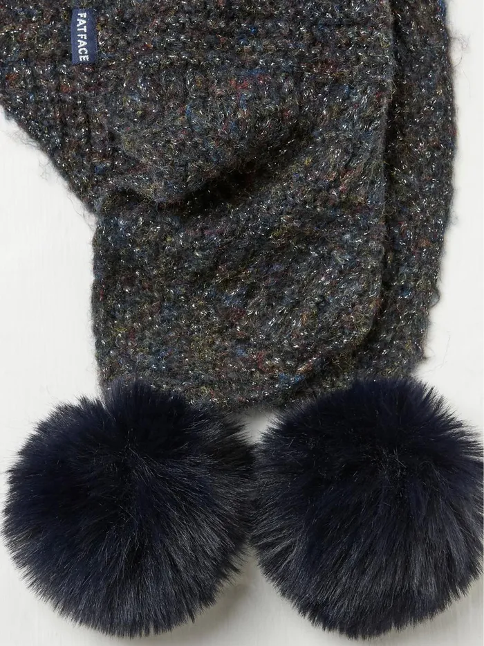 Fat Face Scarves Black Sparkle Scarf 8211 Women