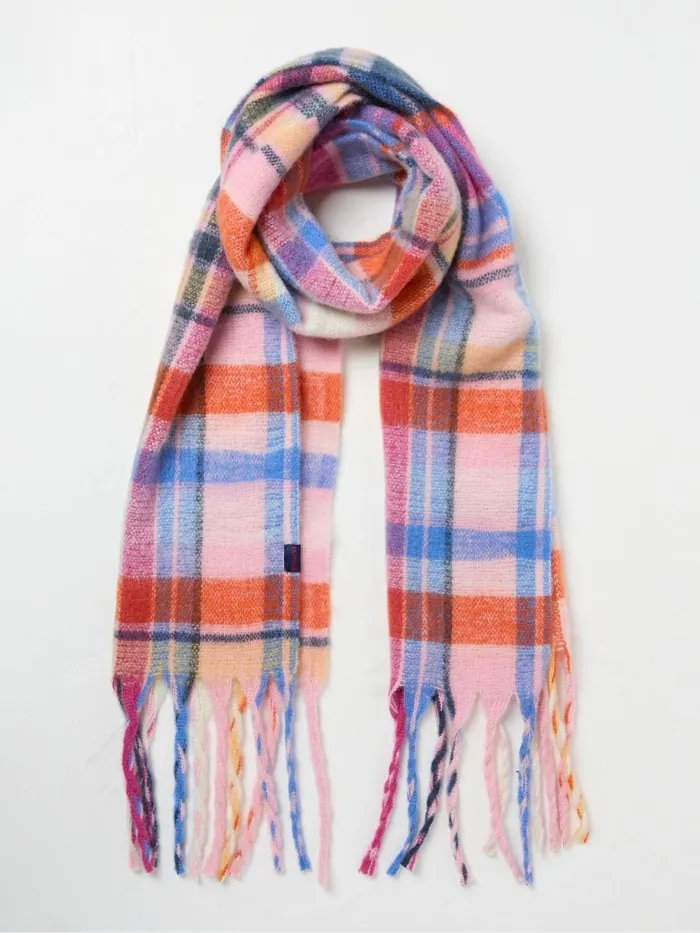Fat Face Scarves Bright Multi Check Scarf 8211 Women