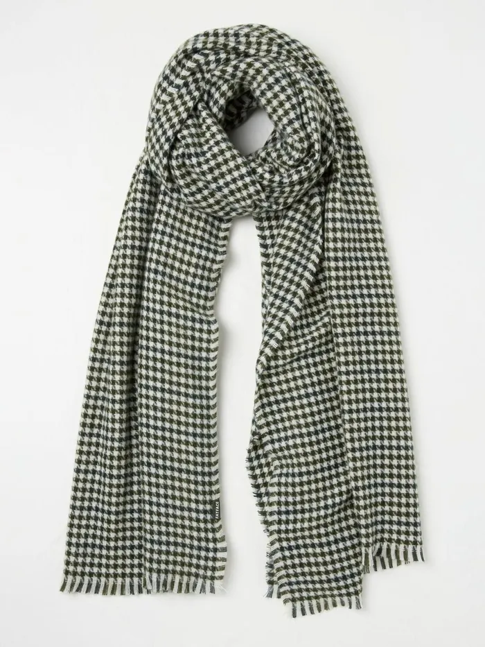 Fat Face Scarves Green Houndstooth Scarf 8211 Women