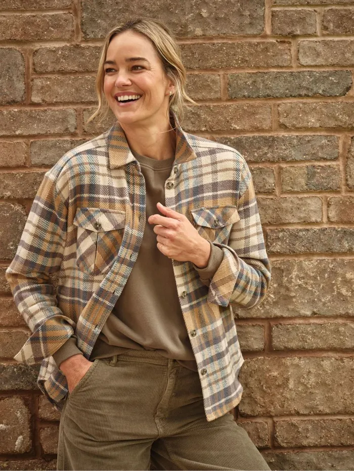Fat Face Shirts and Blouses Allegra Cream Check Overshirt 8211 Women