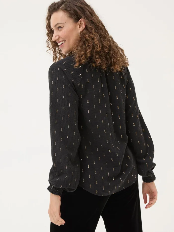 Fat Face Shirts and Blouses Black Metallic Blouse 8211 Women