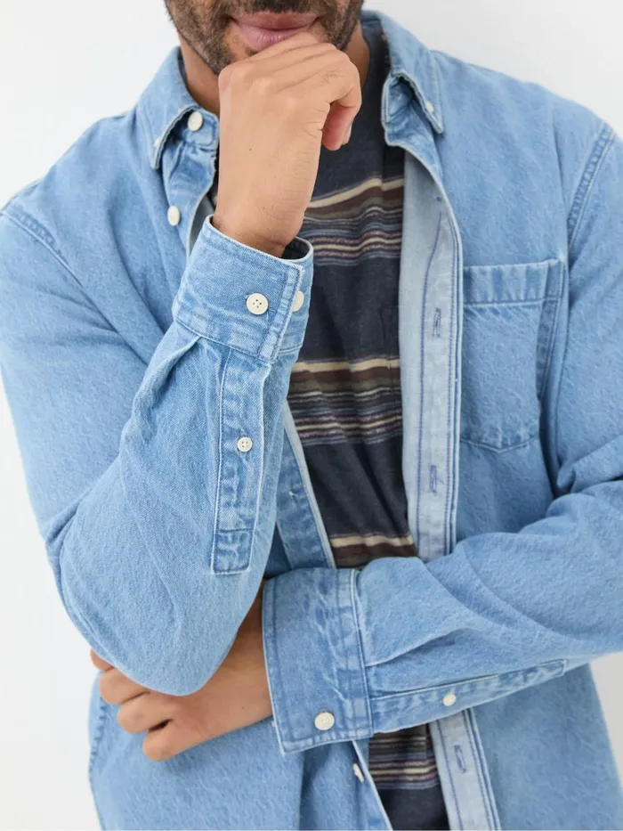 Fat Face Shirts Blue Denim Shirt 8211 Men