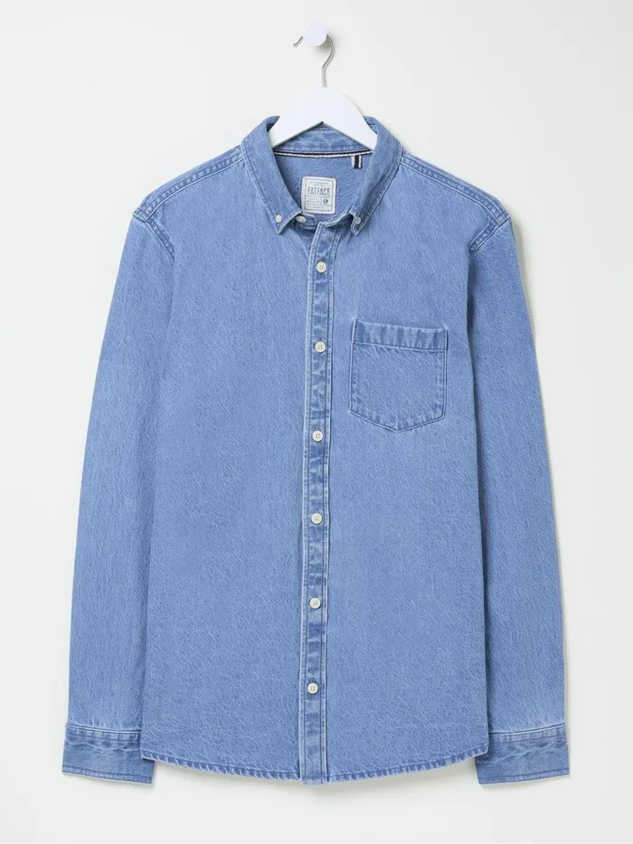 Fat Face Shirts Blue Denim Shirt 8211 Men