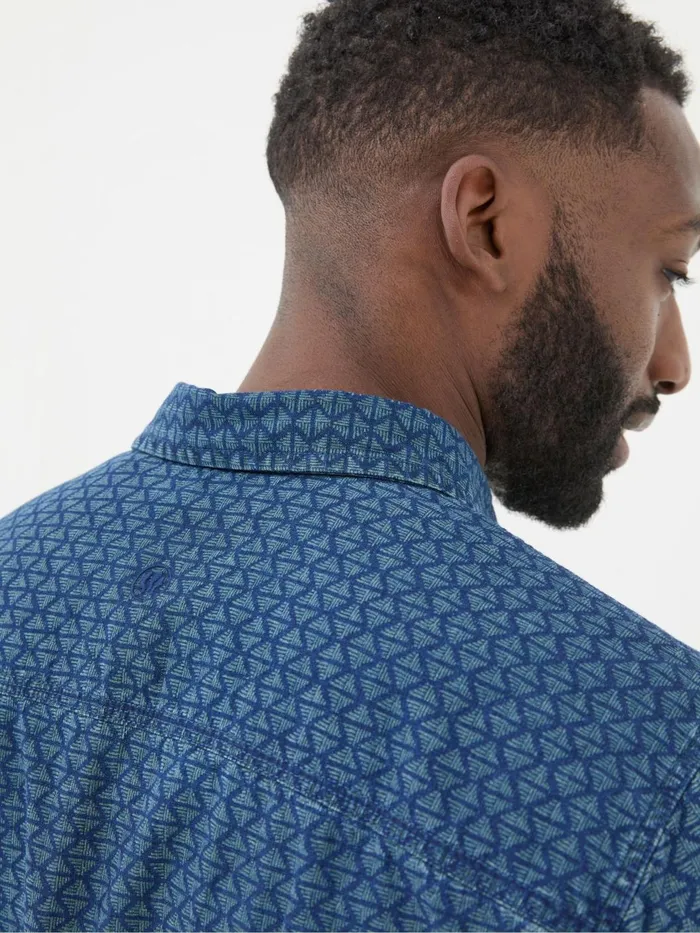 Fat Face Shirts Geo Blue Print Shirt 8211 Men