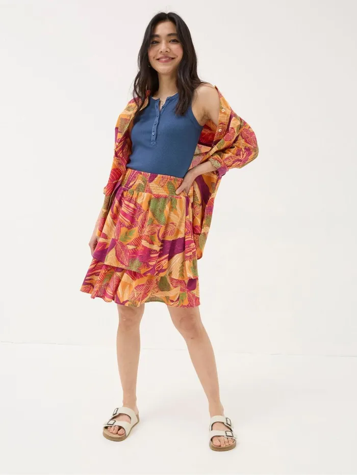 Fat Face Skirts Ali Orange Tropical Floral Skirt 8211 Women