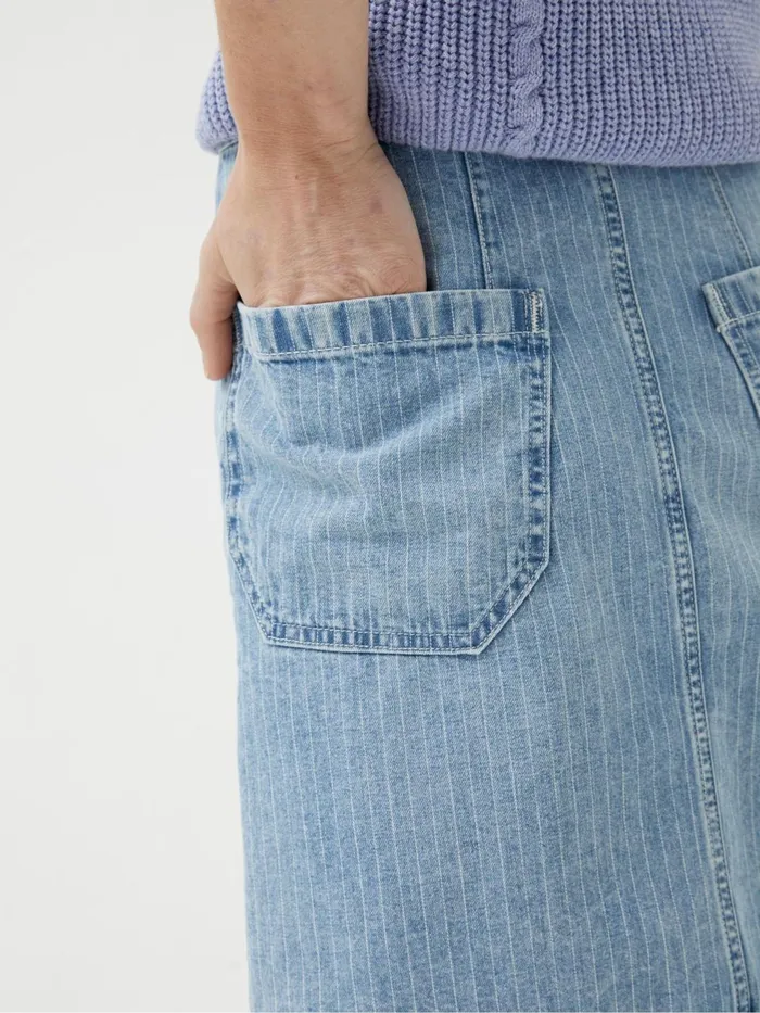 Fat Face Skirts Athena Blue Stripe Denim Skirt 8211 Women
