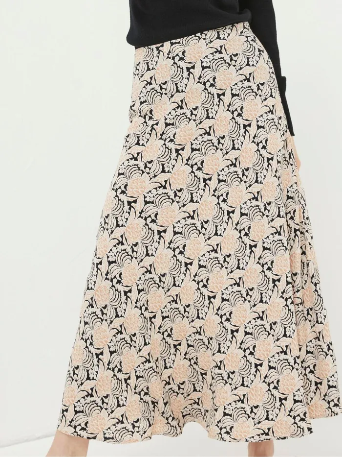 Fat Face Skirts Black Pat Damask Floral Midi Skirt 8211 Women